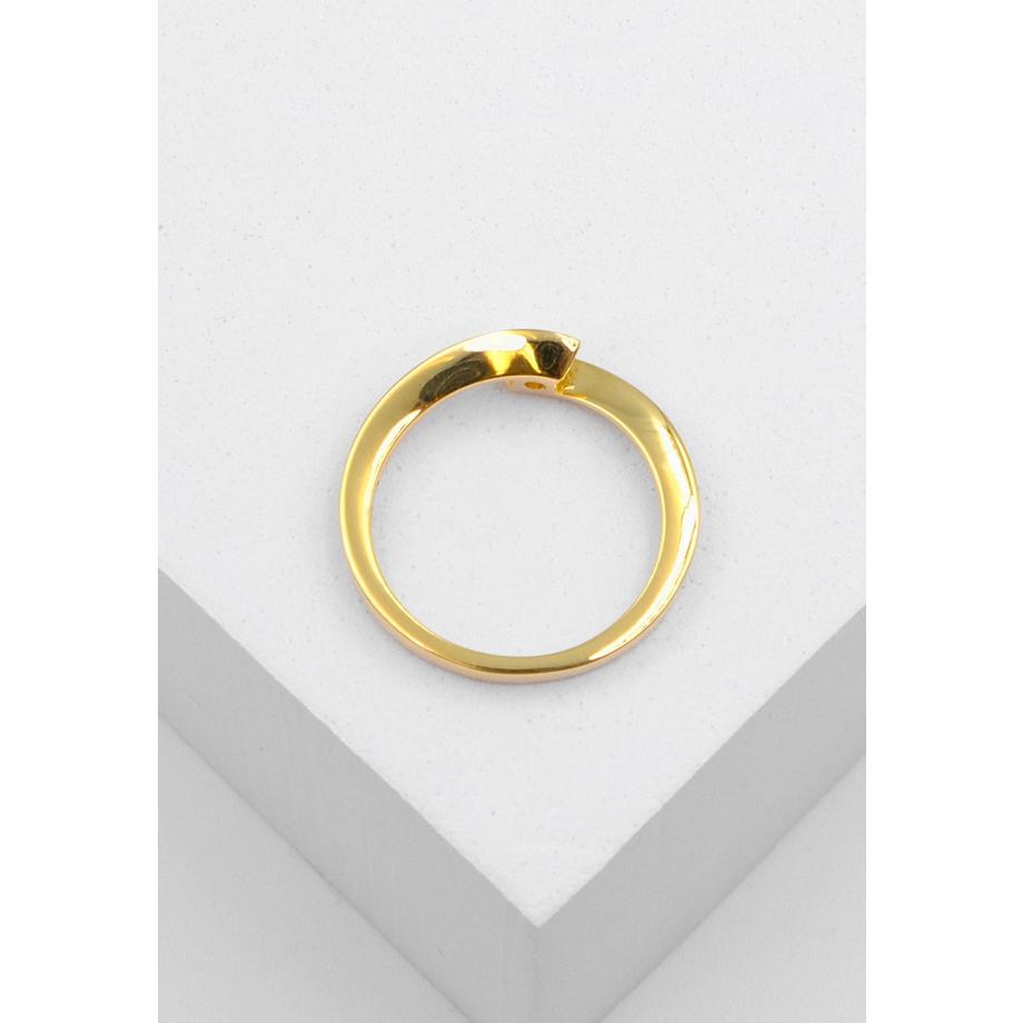 MUAU Schmuck  Solitaire Ring Diamant 0.20ct. Gelbgold 750 