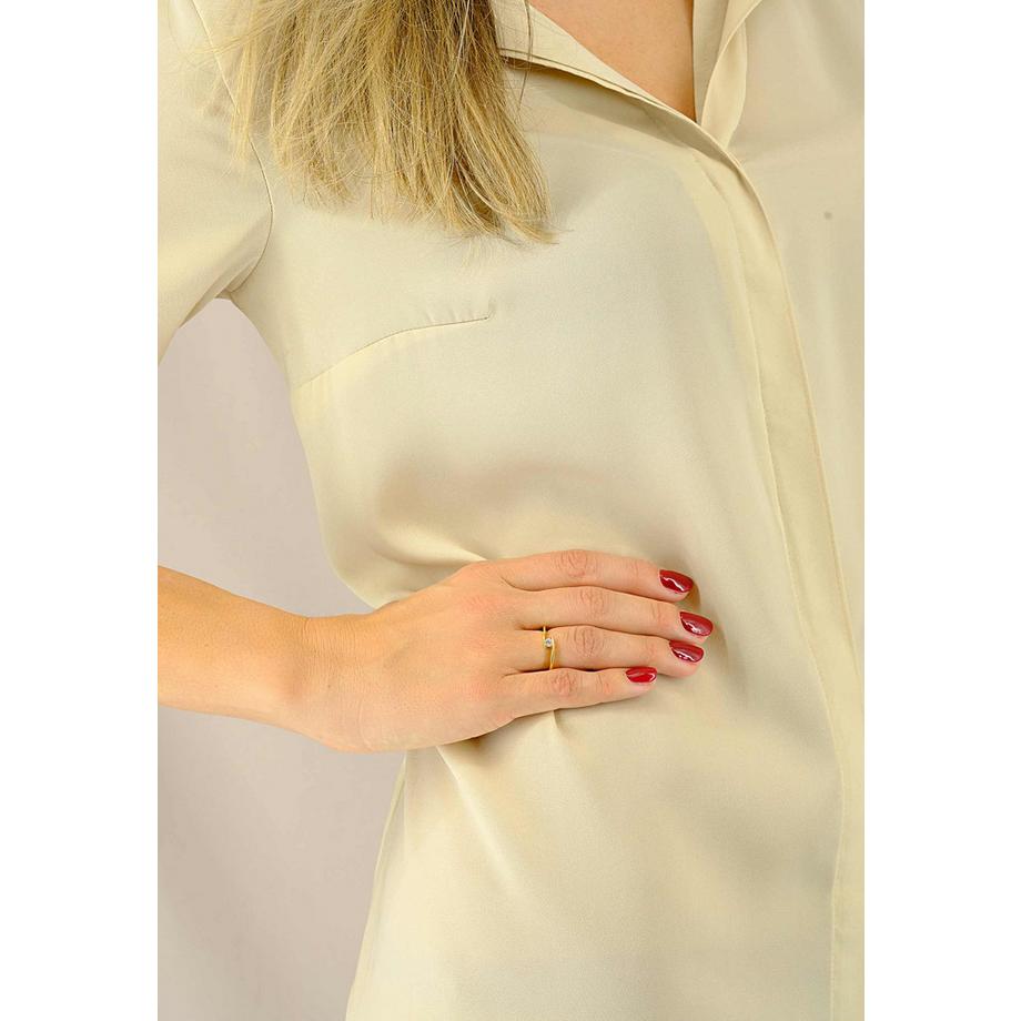 MUAU Schmuck  Solitaire Ring Diamant 0.20ct. Gelbgold 750 