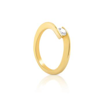 Solitaire Ring Diamant 0.20ct. Gelbgold 750