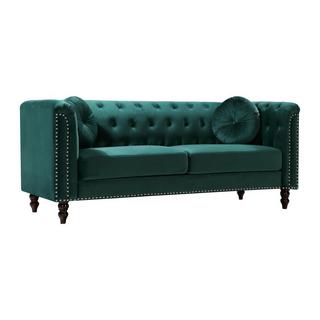 Vente-unique Sofa 3-Sitzer - Samt - Grün - TURNER  