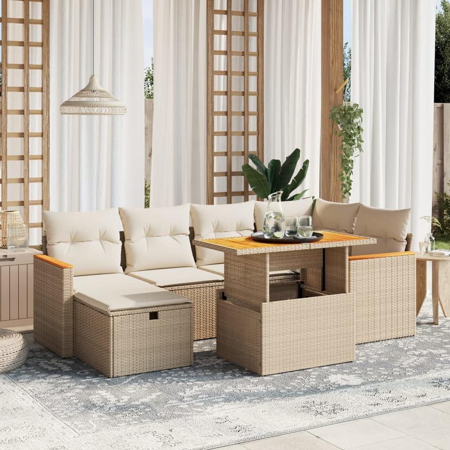 VidaXL set divano da giardino Polirattan  