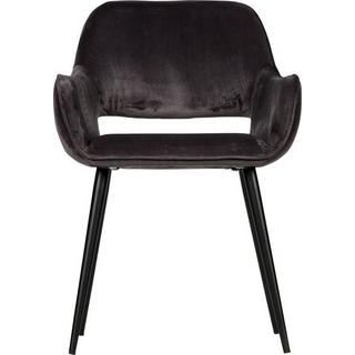 mutoni Fauteuil Jelle Velvet Grey (lot de 2)  