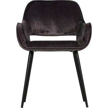 Fauteuil Jelle Velvet Grey (lot de 2)