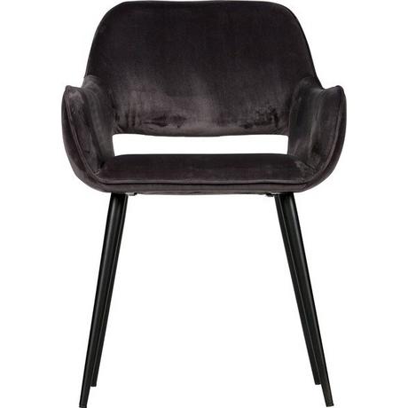 mutoni Fauteuil Jelle Velvet Grey (lot de 2)  