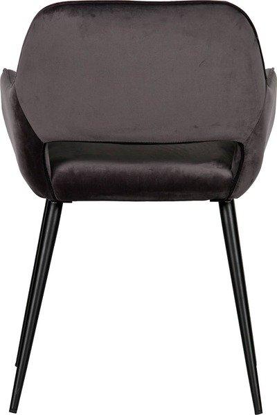 mutoni Fauteuil Jelle Velvet Grey (lot de 2)  