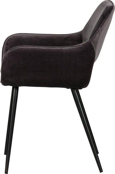 mutoni Fauteuil Jelle Velvet Grey (lot de 2)  