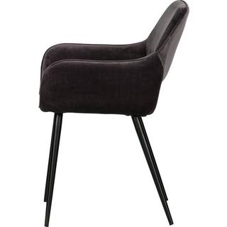 mutoni Fauteuil Jelle Velvet Grey (lot de 2)  