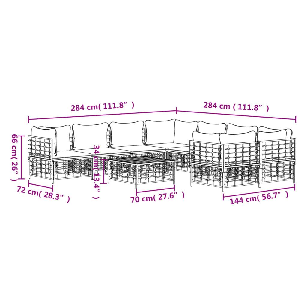 VidaXL Garten lounge set poly-rattan  