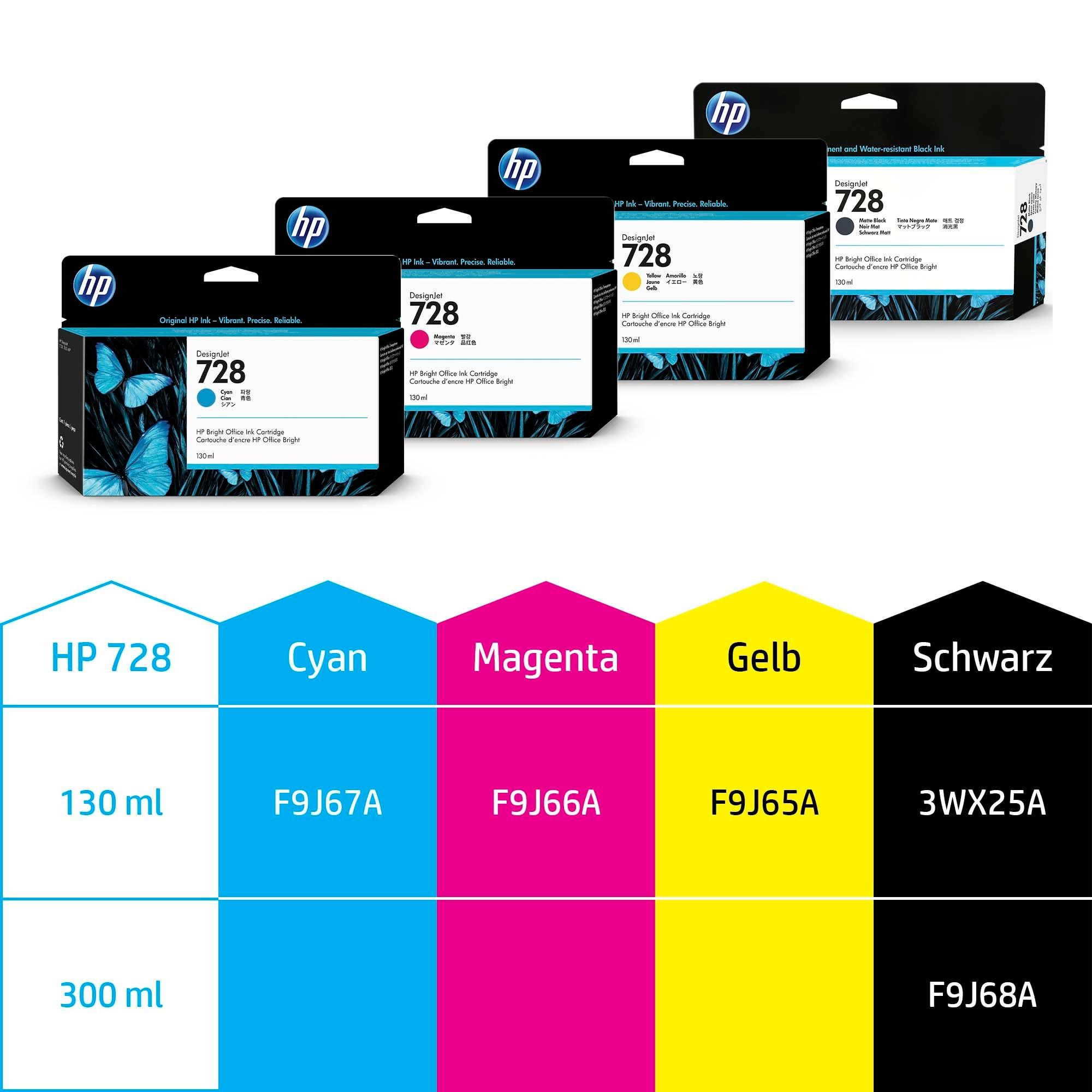 Hewlett-Packard  No. 728 (130ml) - giallo 