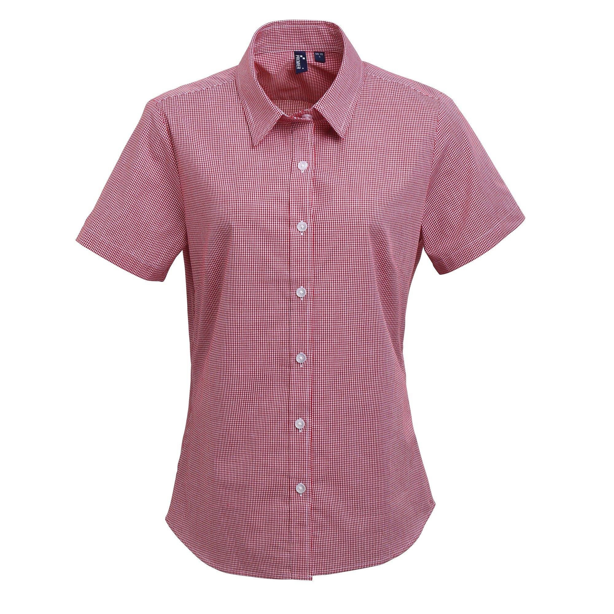 PREMIER  MicroKaro Kurzarm Bluse 