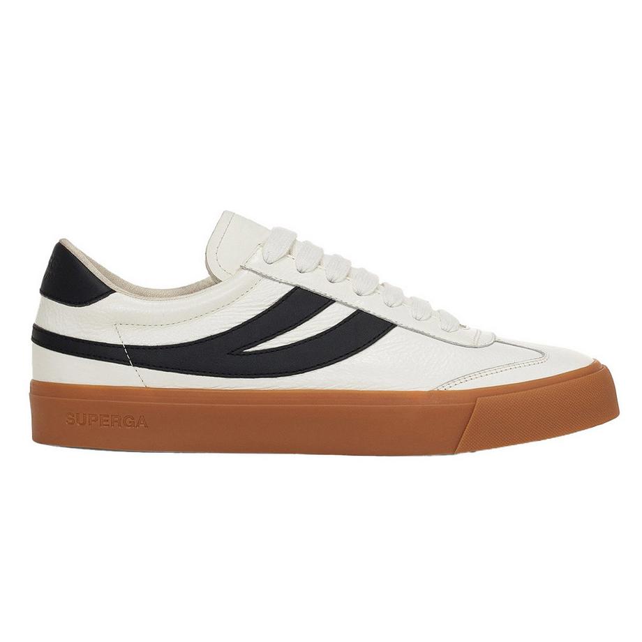 SUPERGA 4834 Club S Swallow Détail Contraste Baskets en Cuir Vegan  