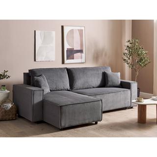 Beliani Schlafsofa aus Cord Modern ABACKA  