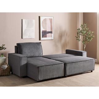 Beliani Schlafsofa aus Cord Modern ABACKA  