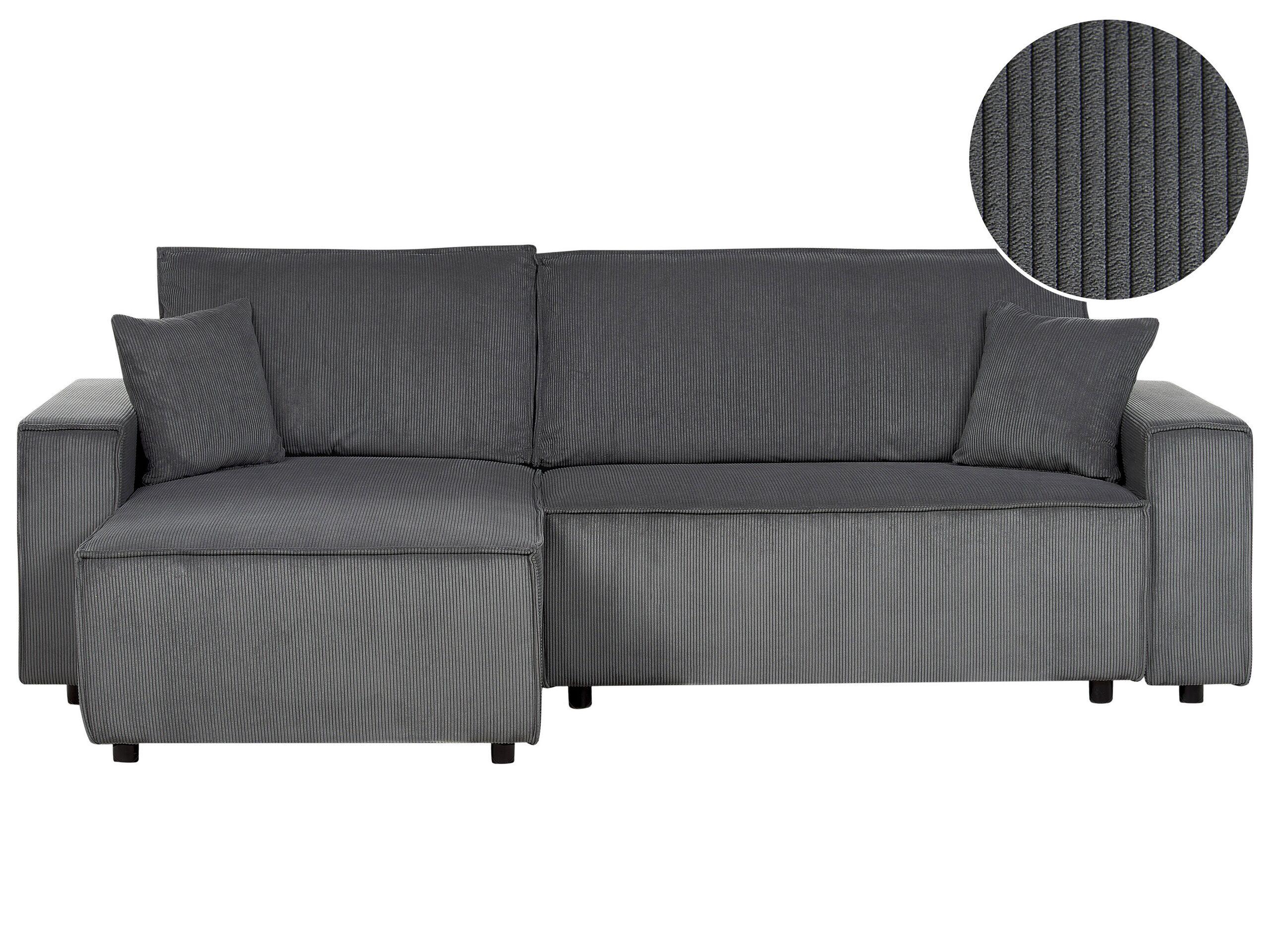 Beliani Schlafsofa aus Cord Modern ABACKA  