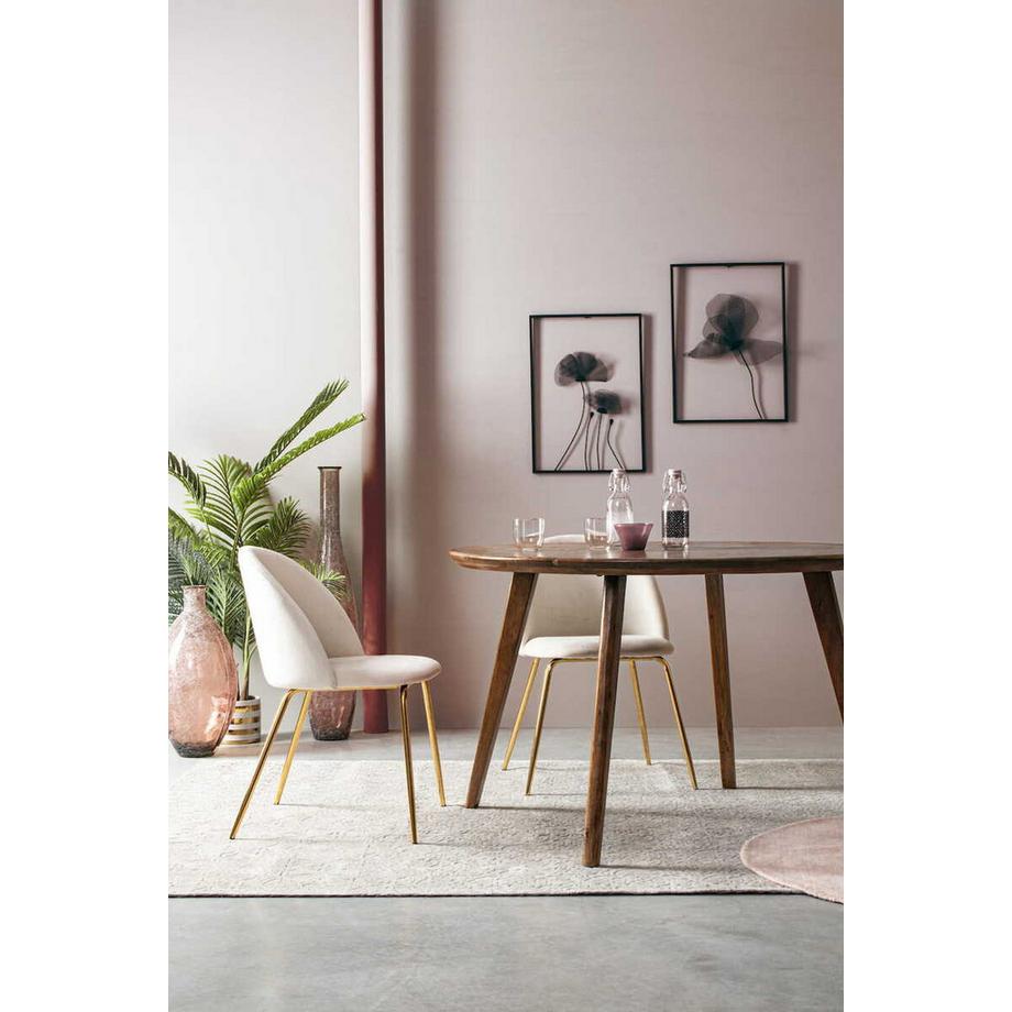 mutoni Table de salle à manger Sylvester ronde 120x120  