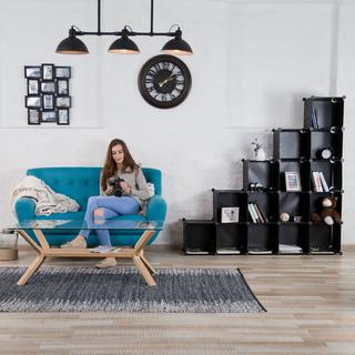 B2X Étagères en plastique sans vis avec 15 compartiments  