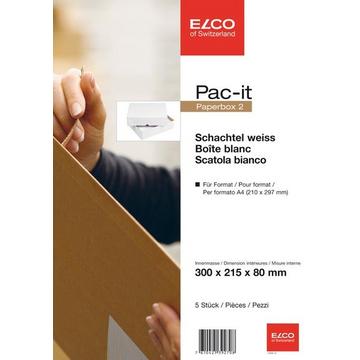 ELCO Paperbox Pac-it 300x215x80mm 74566.12 weiss 5 Stück