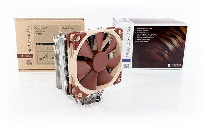 Noctua  NH-U12S SE-AM4 système de refroidissement d’ordinateur Processeur Refroidisseur Beige, Marron, Acier inoxydable 