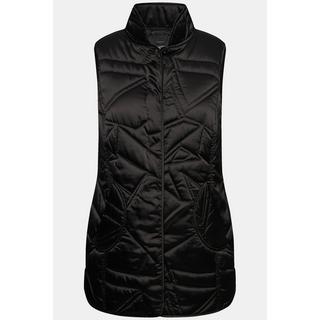 Ulla Popken  Gilet matelassé sans manches, col rond, aspect duvet 