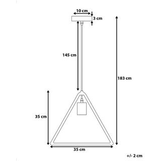 Beliani Lampe suspension en Métal Moderne JURUENA  