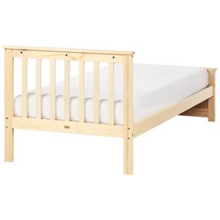 Beliani Lit avec sommier en Bois de pin Scandinave OLENDON  