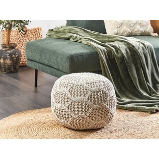 Beliani Pouf aus Baumwolle Boho TRIMAN  