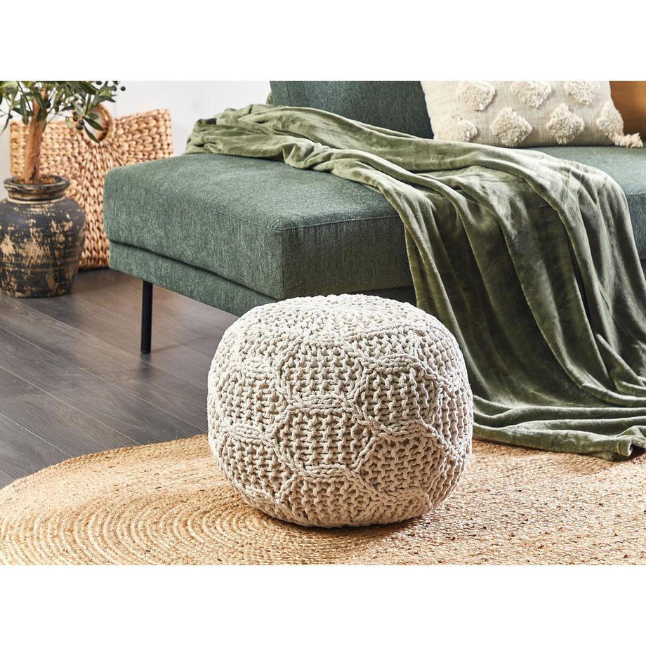 Beliani Pouf en Coton Boho TRIMAN  
