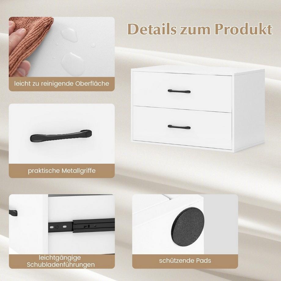 Northix Stapelbarer Organizer mit 2 Schubladen  