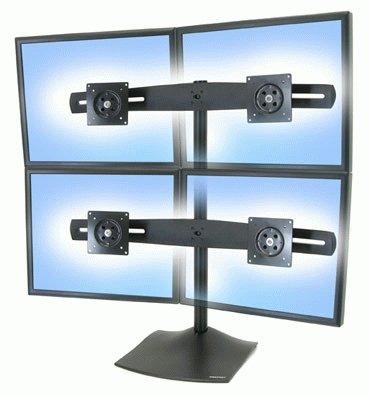 Ergotron  DS100 SERIE QUAD LCD STAND BLACK MAX 24IN CROSSBAR 4CLAMP 