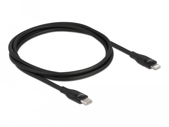 DeLock  86637 Lightning-Kabel 1 m Schwarz 