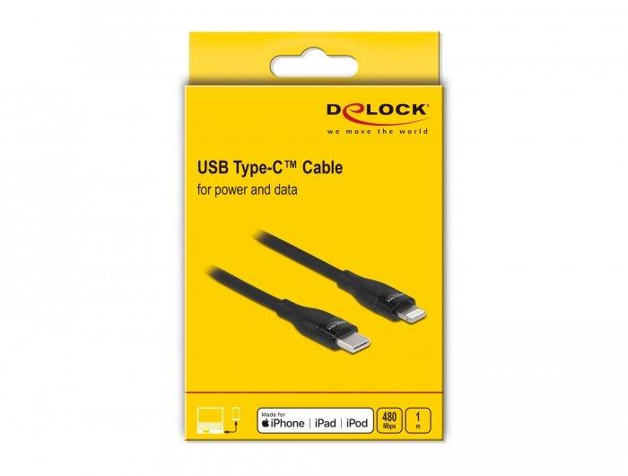 DeLock  86637 Lightning-Kabel 1 m Schwarz 