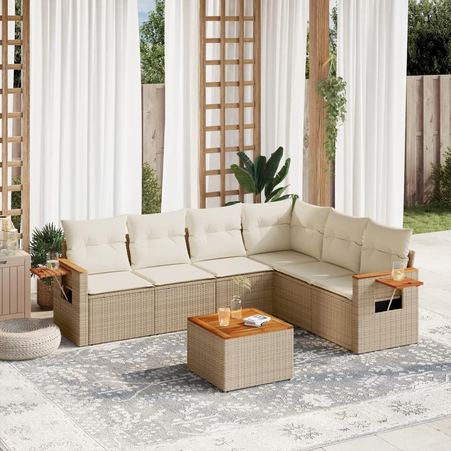 VidaXL set divano da giardino Polirattan  