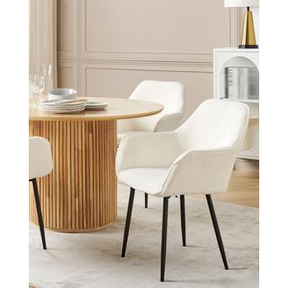 Beliani Lot de 2 chaises en Bouclé Moderne ALDEN  