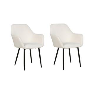 Beliani Lot de 2 chaises en Bouclé Moderne ALDEN  