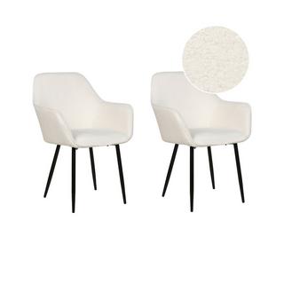 Beliani Lot de 2 chaises en Bouclé Moderne ALDEN  