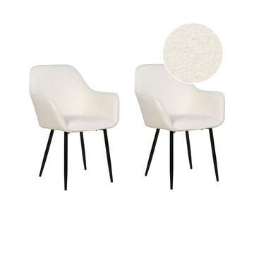 Lot de 2 chaises en Bouclé Moderne ALDEN