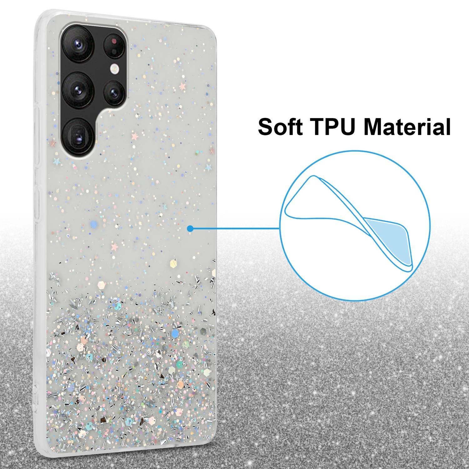 Cadorabo  Hülle für Samsung Galaxy S22 ULTRA TPU Silikon mit funkelnden Glitter 