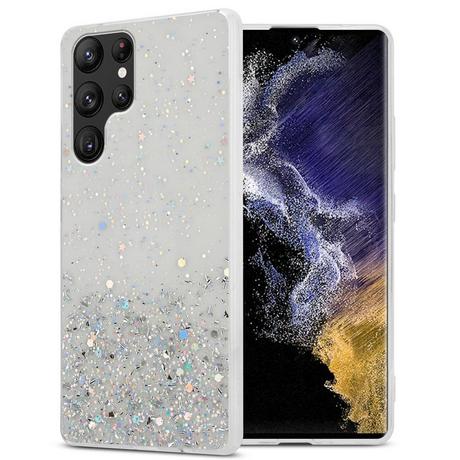 Cadorabo  Hülle für Samsung Galaxy S22 ULTRA TPU Silikon mit funkelnden Glitter 