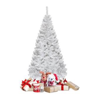 Northix Albero di Natale albero di Natale artificiale con supporto in metallo 150-240 cm bianco-150 cm  