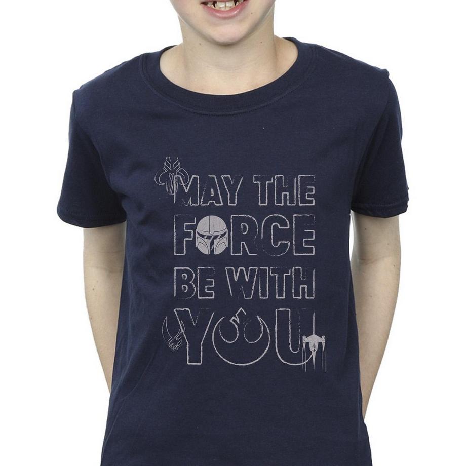 STAR WARS  Tshirt THE MANDALORIAN MAY THE FORCE 