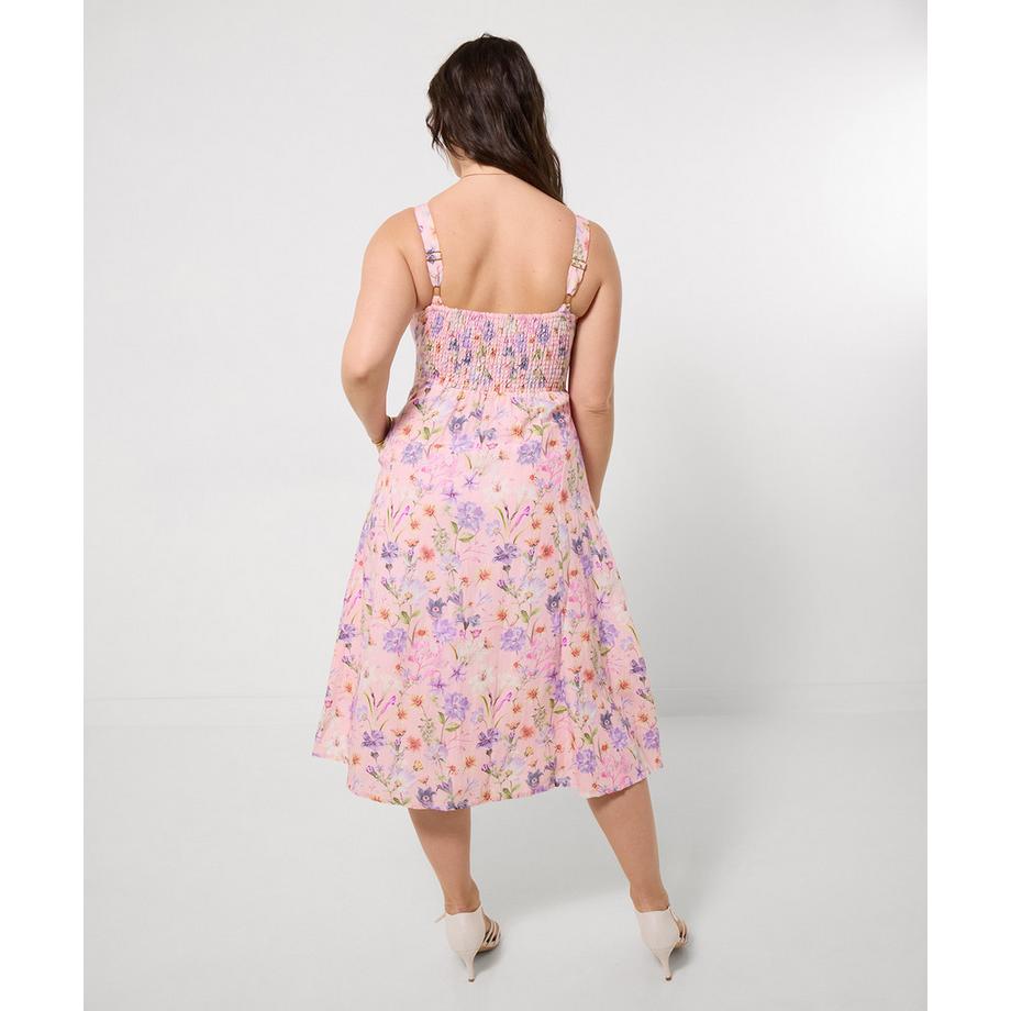 Joe Browns Leinenmix Kleid Herzausschnitt Reissverschluss  