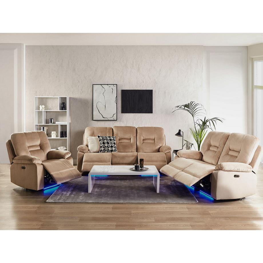 Beliani Wohnzimmer Set aus Samtstoff  BERGEN  