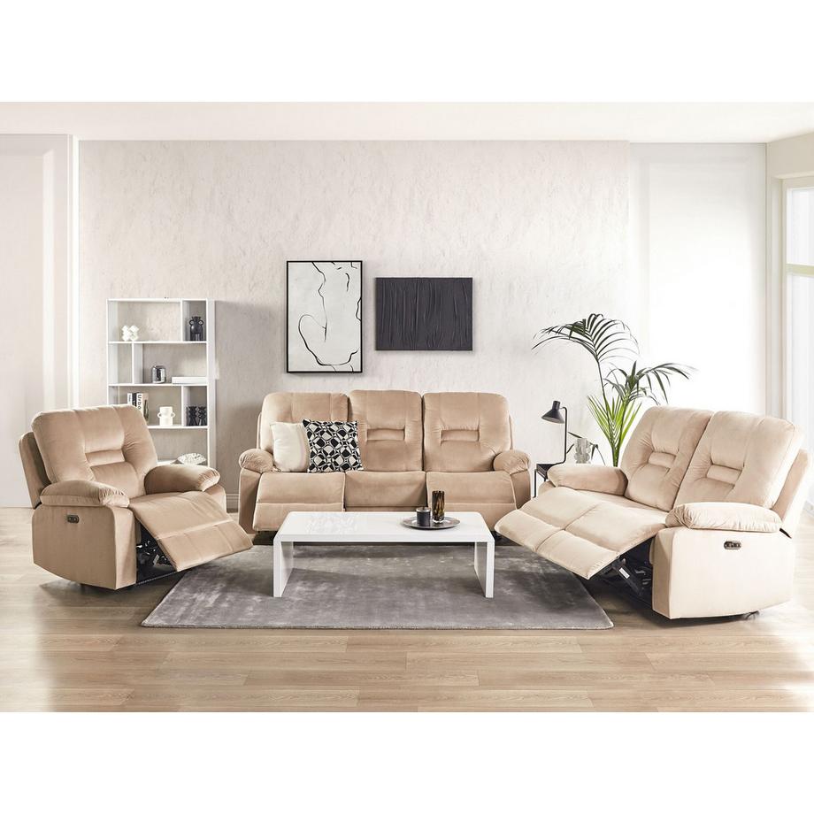 Beliani Wohnzimmer Set aus Samtstoff  BERGEN  