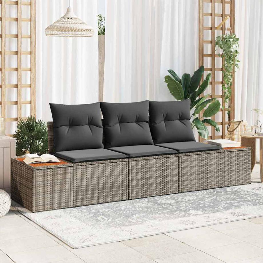VidaXL Canapé modulaire poly rattan  