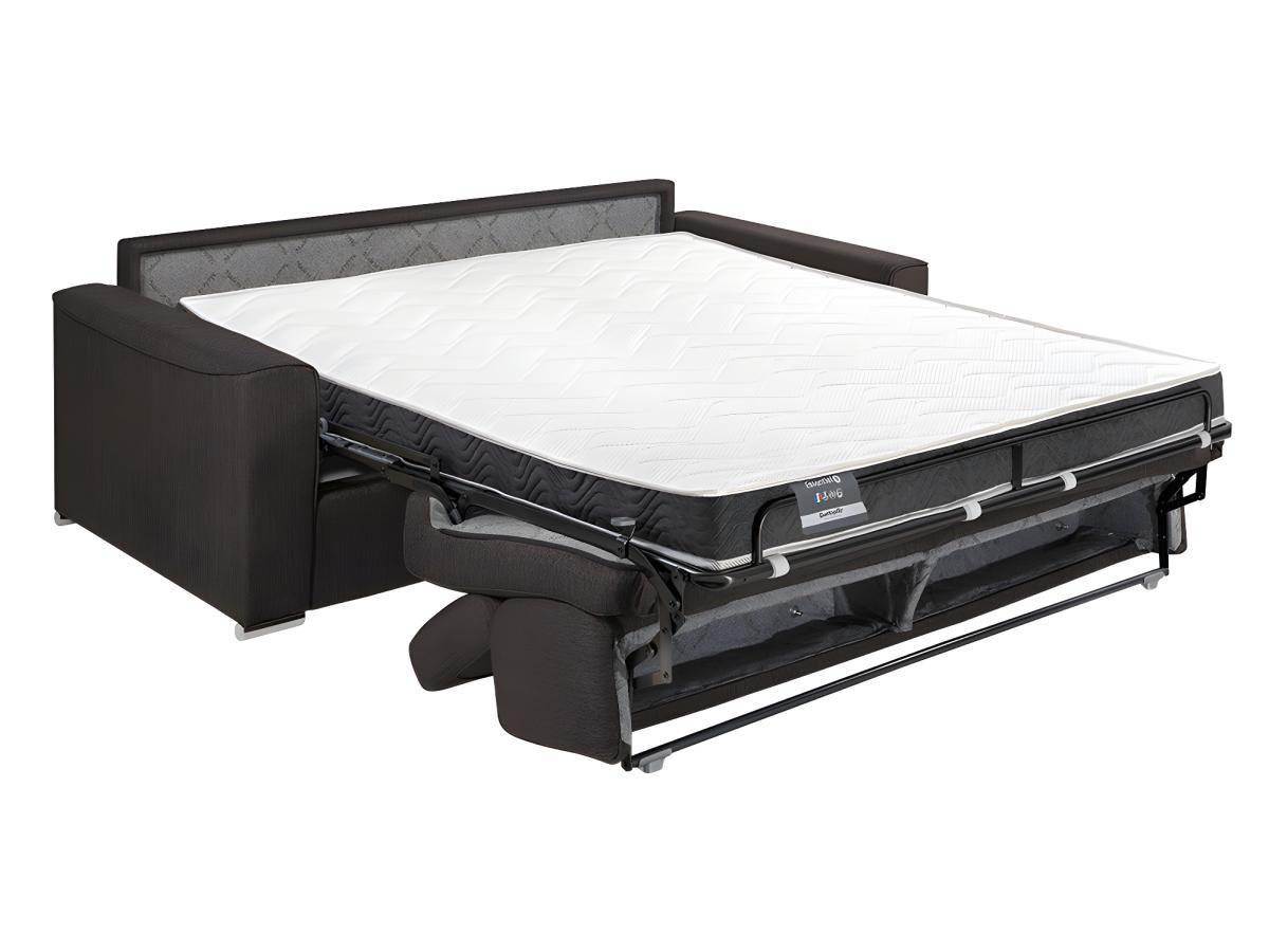 LINEA SOFA Schlafsofa 3-Sitzer - Liegefläche: 140 cm - Matratzenhöhe: 14 cm mit Memory Schaum - Stoff - Violett - VIZIR  