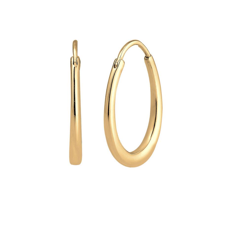 Elli  Boucles d'Oreilles Femmes Créoles Pendentif Ovale Basique 