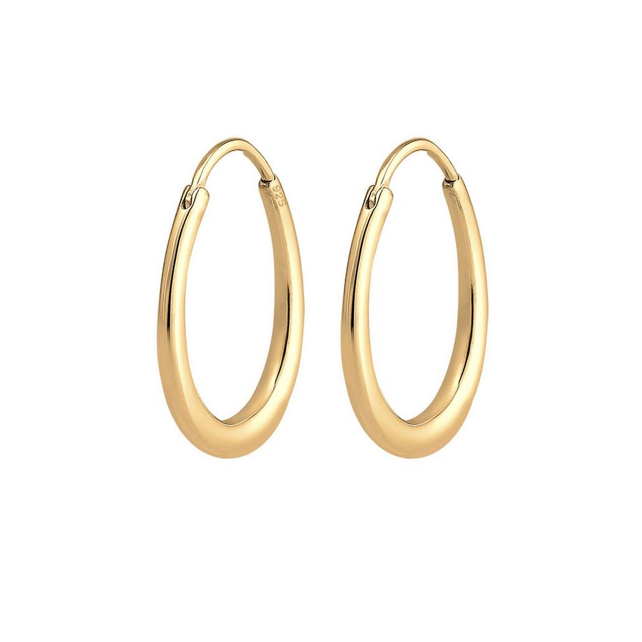 Boucles d'Oreilles Femmes Créoles Pendentif Ovale Basique