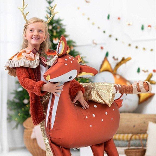 PartyDeco  Ballon Aluminium Biche 