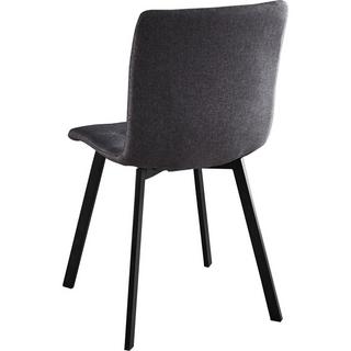 mutoni Chaise de salle à manger Curona gris foncé (lot de 2)  