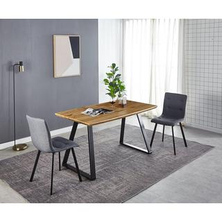 mutoni Chaise de salle à manger Curona gris foncé (lot de 2)  